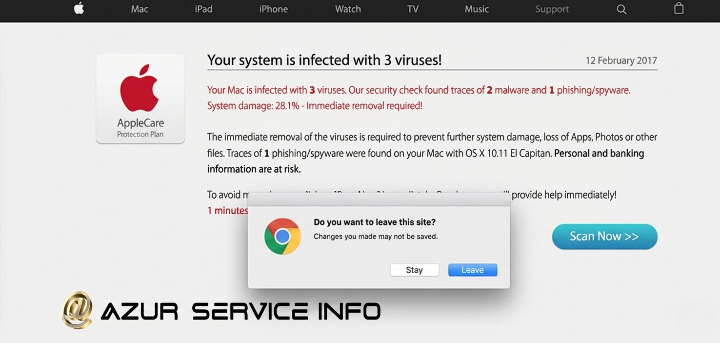 Alerte Mac bloqué arnaque faux support Apple