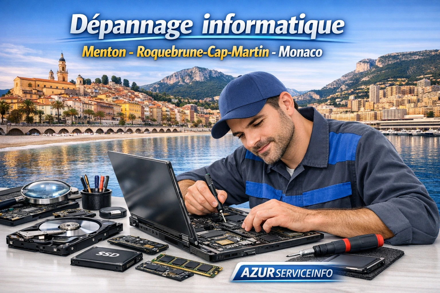 Dépannage informatique à domicile à Menton