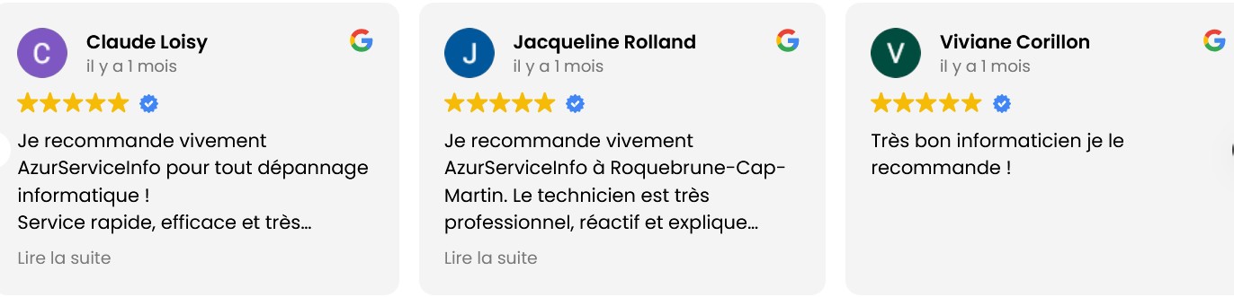 Avis clients AZURSERVICEINFO