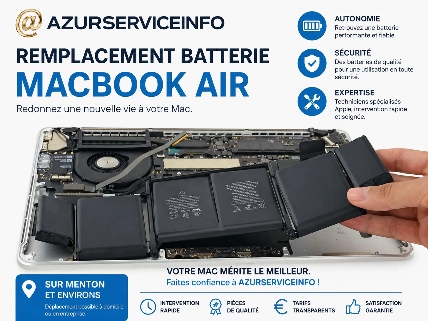 Remplacement batterie MacBook Air