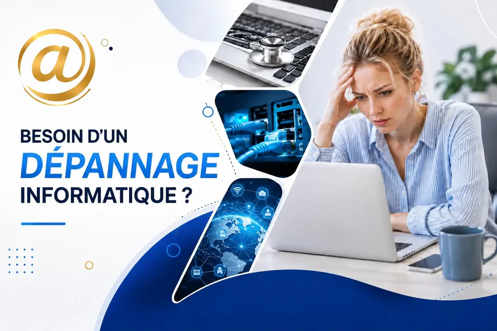 Service de dépannage informatique AzurServiceInfo, offrant des solutions pour tous vos besoins en assistance technique.
