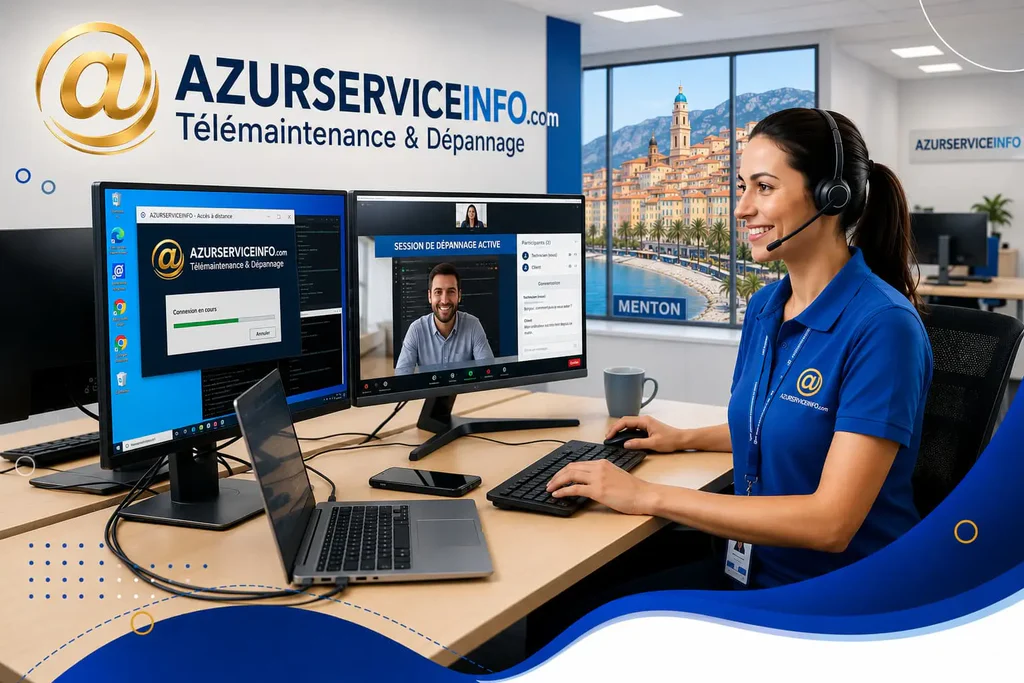 Contactez le support AZURSERVICEINFO pour assistance téléphonique en télémaintenance et dépannage.