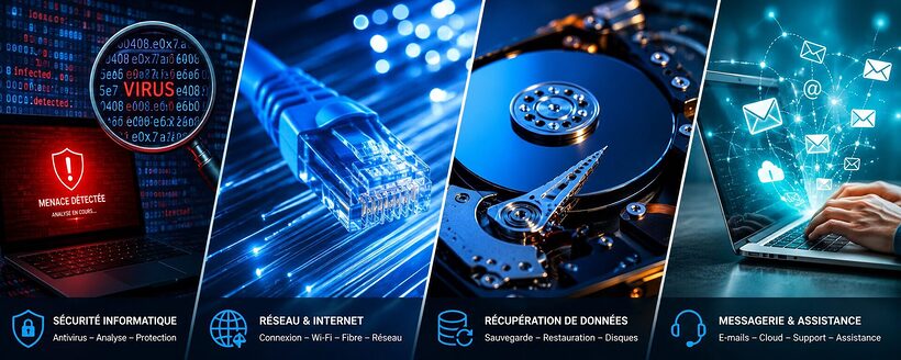 Solutions de sécurité des données pour les petites entreprises, mettant en avant l'importance de la protection des informations.